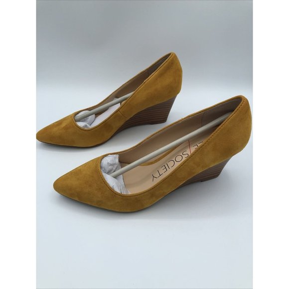 Sole Society Baked Yellow Wedge Heel Size 6M - Picture 5 of 12